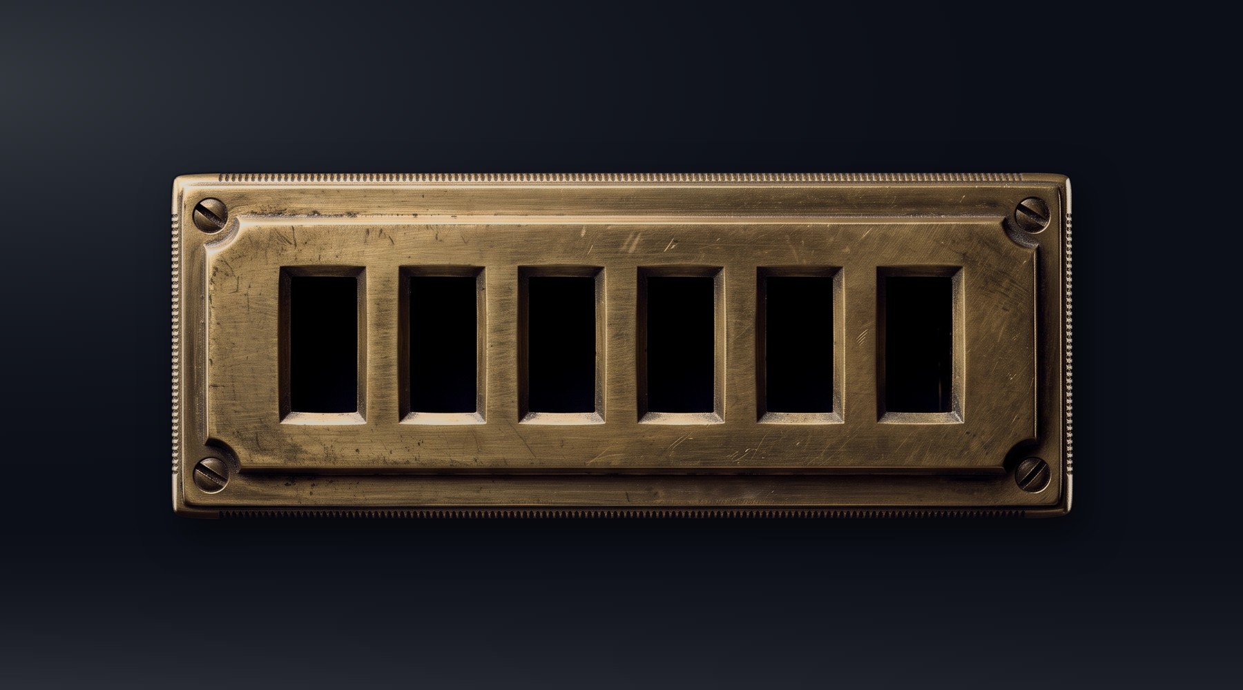 Brass mechanical counter, its number drums turning